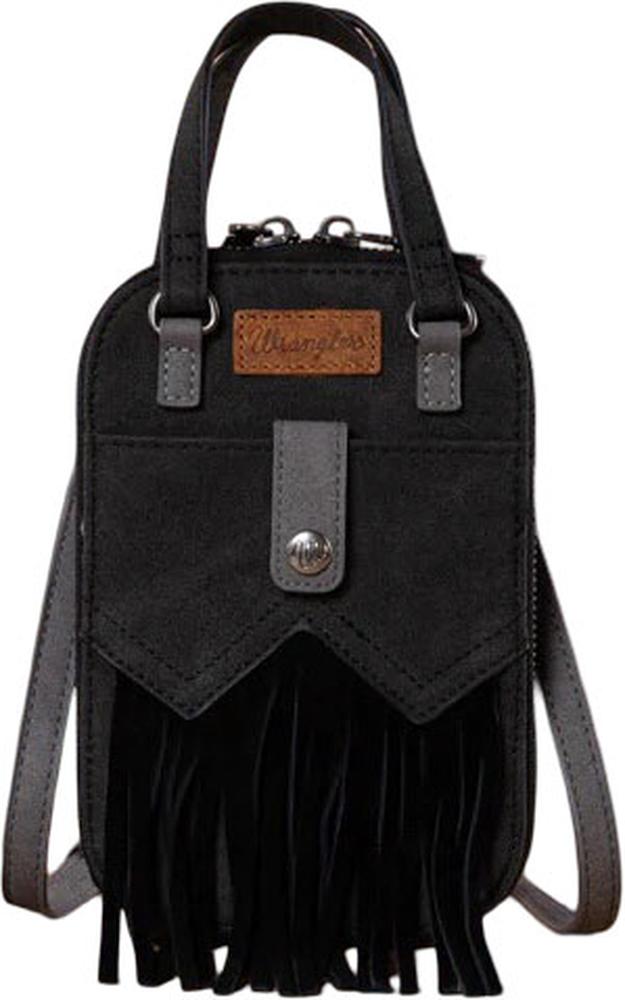 Montana West - Womens "W" Stitch Two Tone North South Mini Bag/Crossbody Bag — Black