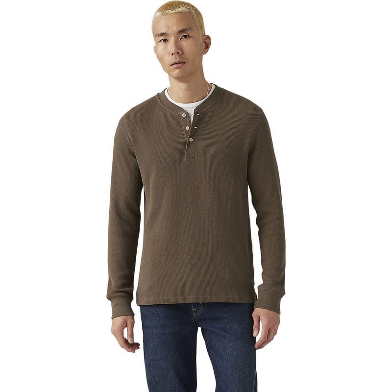 Levis - Mens Long Sleeve Thermal 3-Button Henley