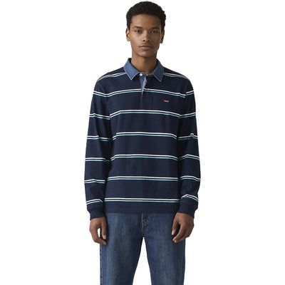 Levis - Mens Classic Long Sleeve Rugby Polo Shirt
