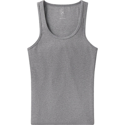 Cuts - Womens Essential Rib Tank Top — Heather Grey
