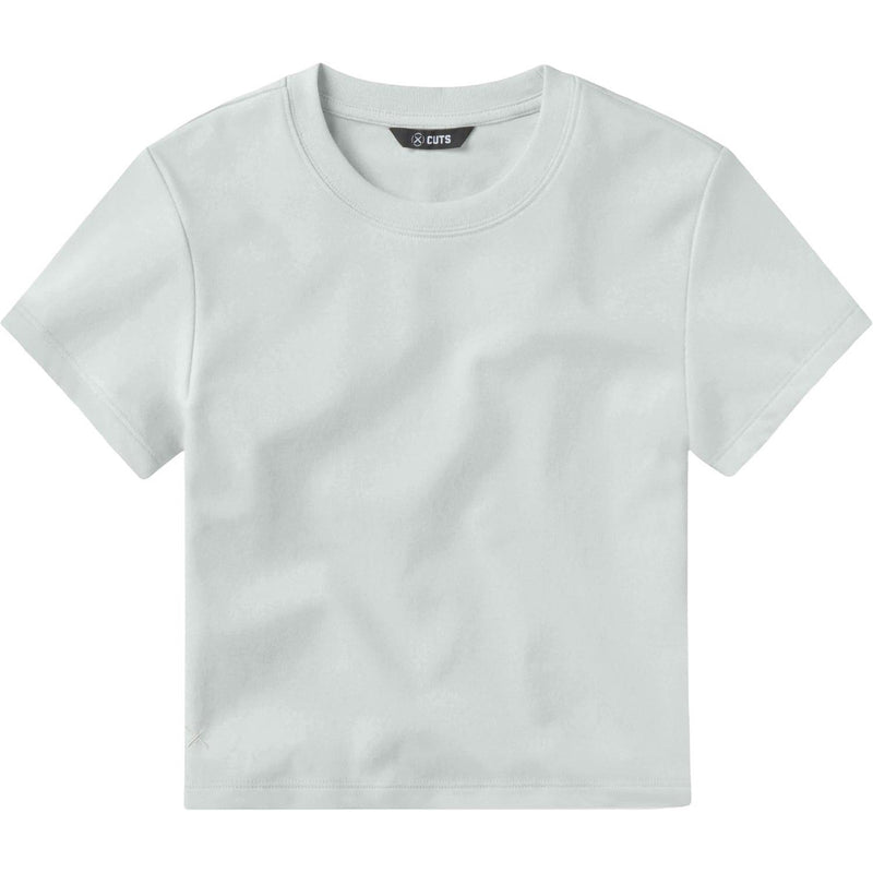 Cuts - Womens Tomboy Cropped Short-Sleeve Tee — Ice