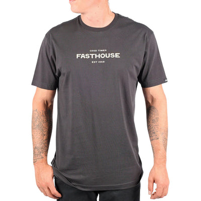 Fasthouse - Mens Anchor Short Sleeve T-Shirt — Graphite Black