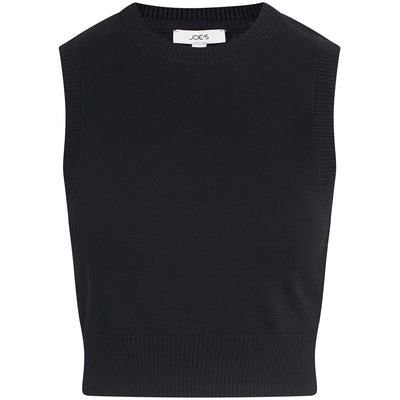 Joe Jeans - Womens The Laurel Shrunken Sweater Vest — Black