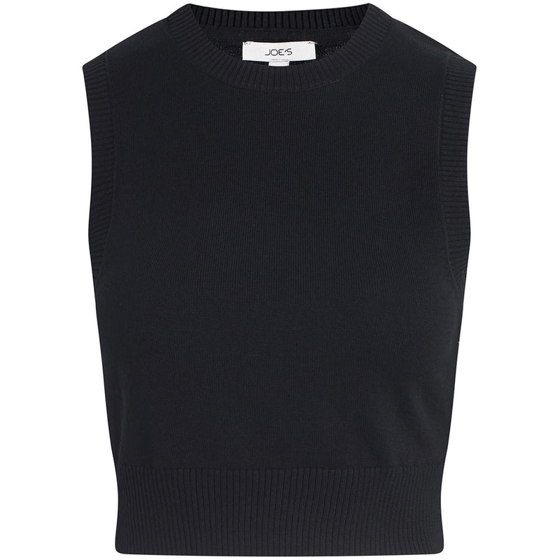 Joe Jeans - Womens The Laurel Shrunken Sweater Vest — Black