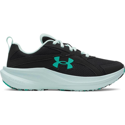Under Armour - Girls Ggs Assert 11 Wide Running Shoes — Black/Refresh Mint/Green Mode (001)