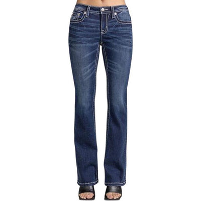 Miss Me - Womens Mid-Rise Bootcut Jeans