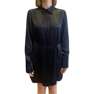 Mavi - Womens Satin Button-Front Mini Dress