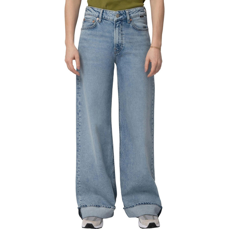 Mavi - Womens Florida Cuffed Relaxed Wide Leg Jeans