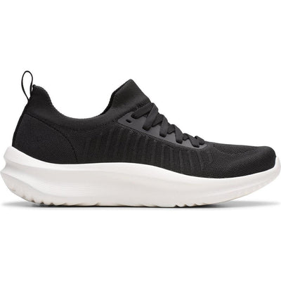 Clarks - Womens Solevana Lace Sneakers — Black