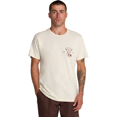 RVCA - Mens Matus Bison Short Sleeve Basic T-Shirt — Ceramic