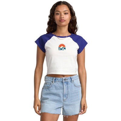 Rvca - Womens Baby Raglan Top