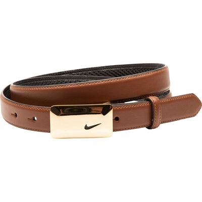 Nike - Womens Nike Faceted Logo Plaque Belt with Comfort Mesh Lining