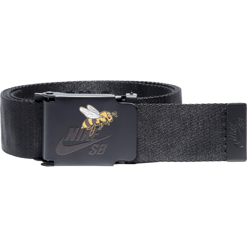 Nike - Mens Reversible Logo Jacquard Web Belt with Skateboarding Bee Print Buckle