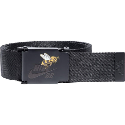 Nike - Mens Reversible Logo Jacquard Web Belt with Skateboarding Bee Print Buckle