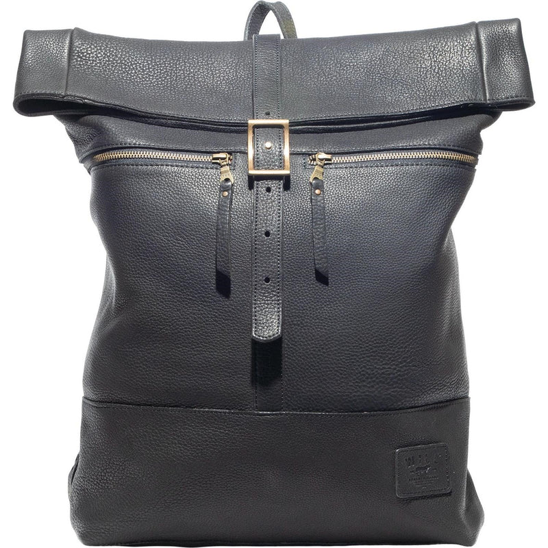 Will Leather Goods - Mens Roll Top Backpack — Black