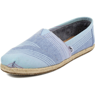 Toms - Womens Slip-On Shoes In Blue Summer Stripes