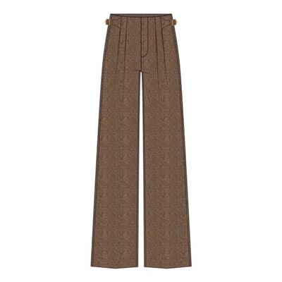 Liverpool Los Angeles - Womens Hr Pleated Wide Leg Trouser with S/Tabs- 31" in