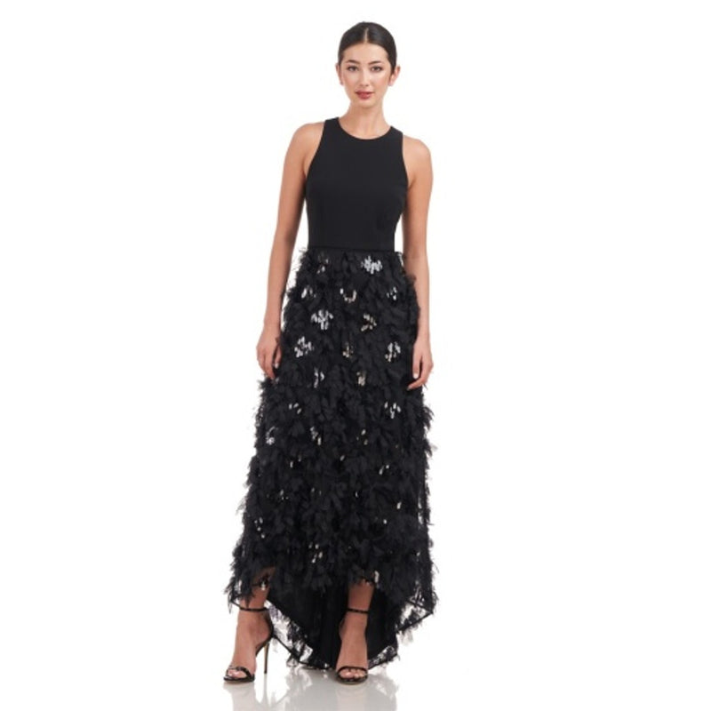 JS Collections - Womens Sia Ruffle Skirt Gown