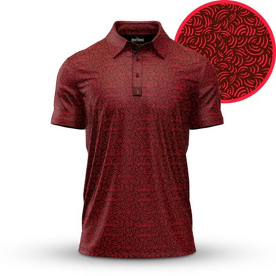 Bogey Bros - Mens Arcs Red Polo