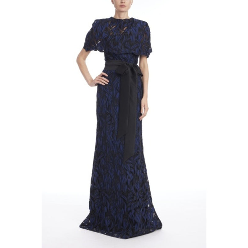 Badgley Mischka - Womens Cape Gown