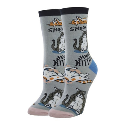 Oooh Yeah - Womens Crew Socks-Kitties