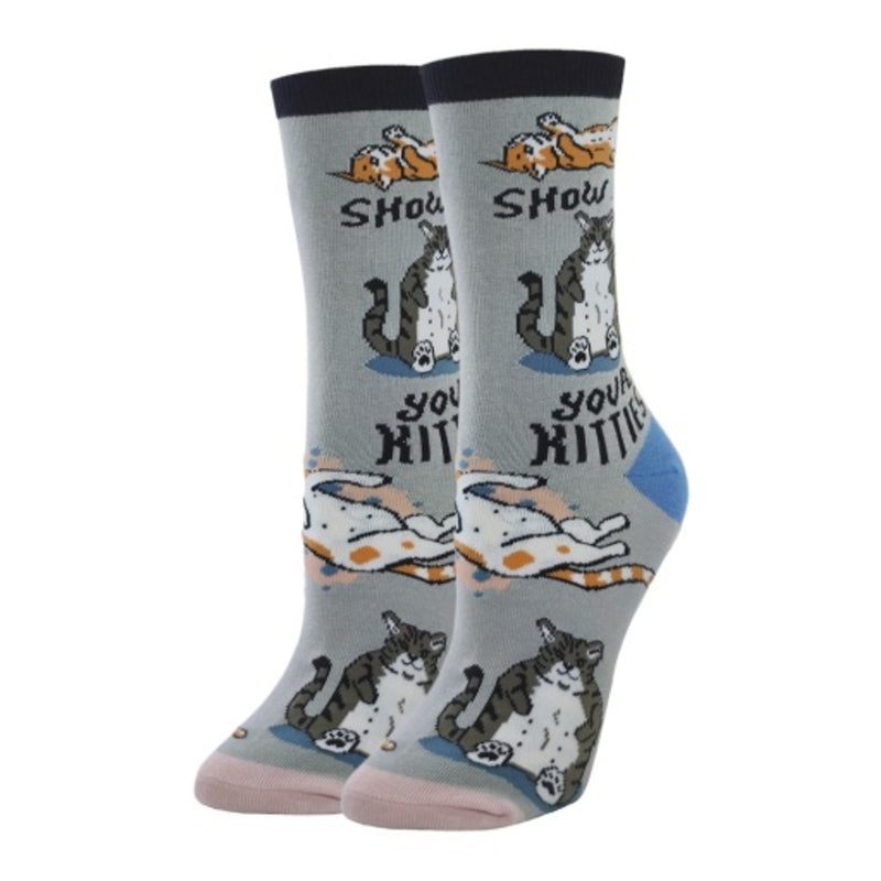 Oooh Yeah - Womens Crew Socks-Kitties