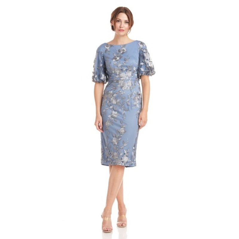 JS Collections - Womens Daisy Puff Sleeve Midi Dress