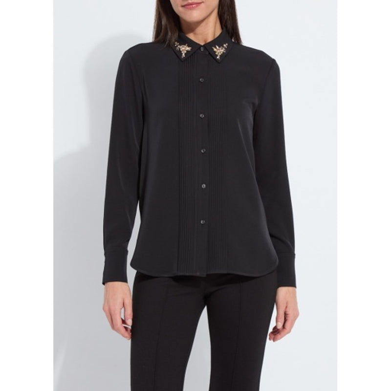 Lysse - Womens Lizeth Embellished Tuxedo Shirt