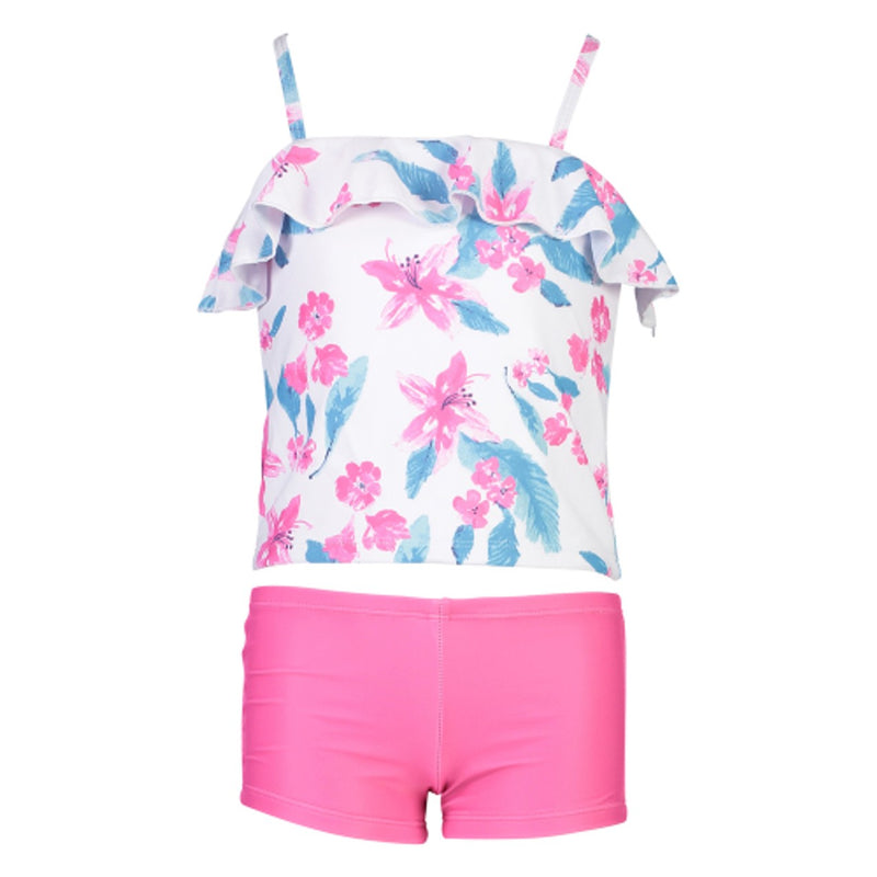 Snapper Rock - Girls Fuschia Lily Frilled Tankini