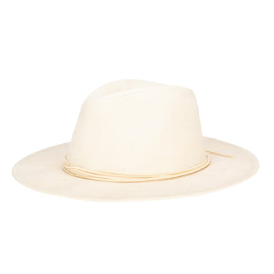 San Diego Hat Company - Cut & Sew Faux Suede Fedora Wrapped