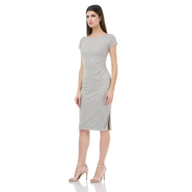 JS Collections - Womens Pearl Beaded Cocktail Dress