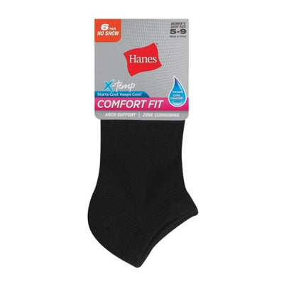 Hanes - Womens Comfort Fit Women's No-Show Socks 6-Pairs