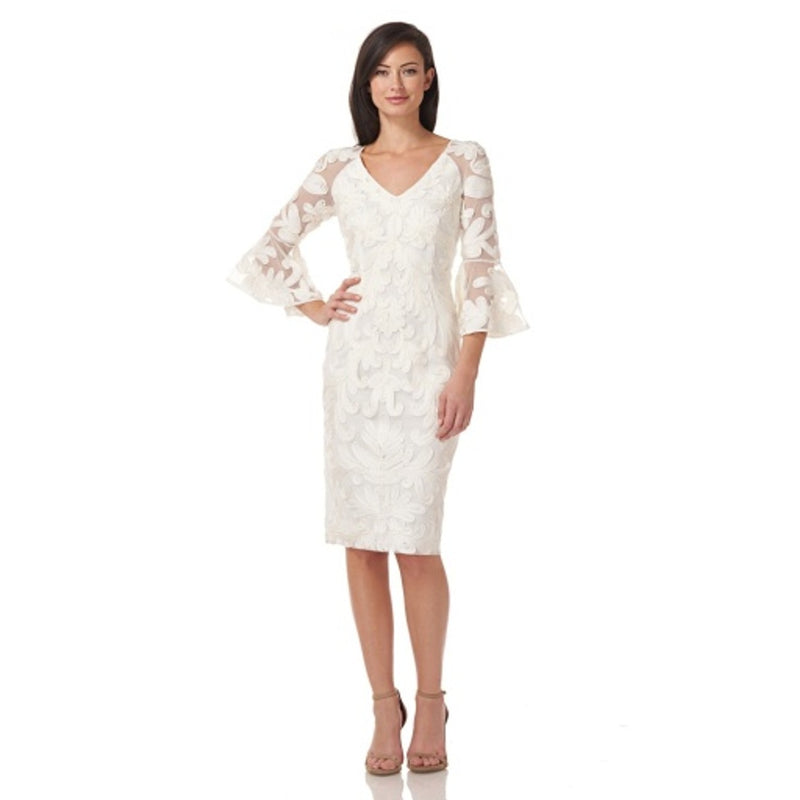 JS Collections - Womens Bell Sleeve Cocktail Dress