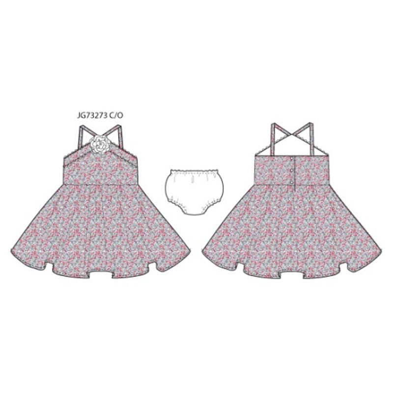 Janie and Jack - Girls with Multi Ditsy Flrl Dress Sm0