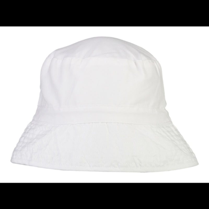 Snapper Rock - Kids Uv50 Bucket Hat-Solid White