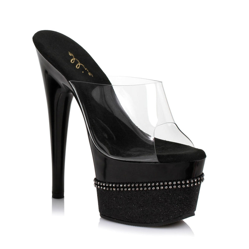Ellie Shoes - 7 Inch Glitter Rhinestone Sandal