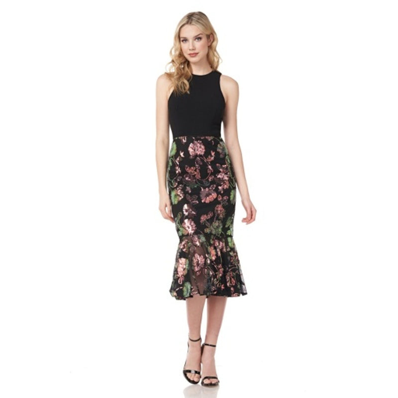 JS Collections - Womens Halter Sequin Cocktail Dress