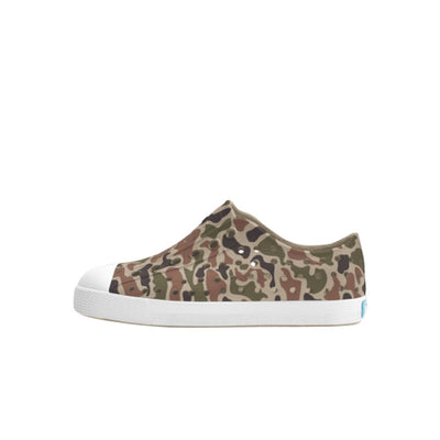 Native Shoes - Unisex Jefferson Print Kids - Flax Tan/ Shell White/ Tuff Camo
