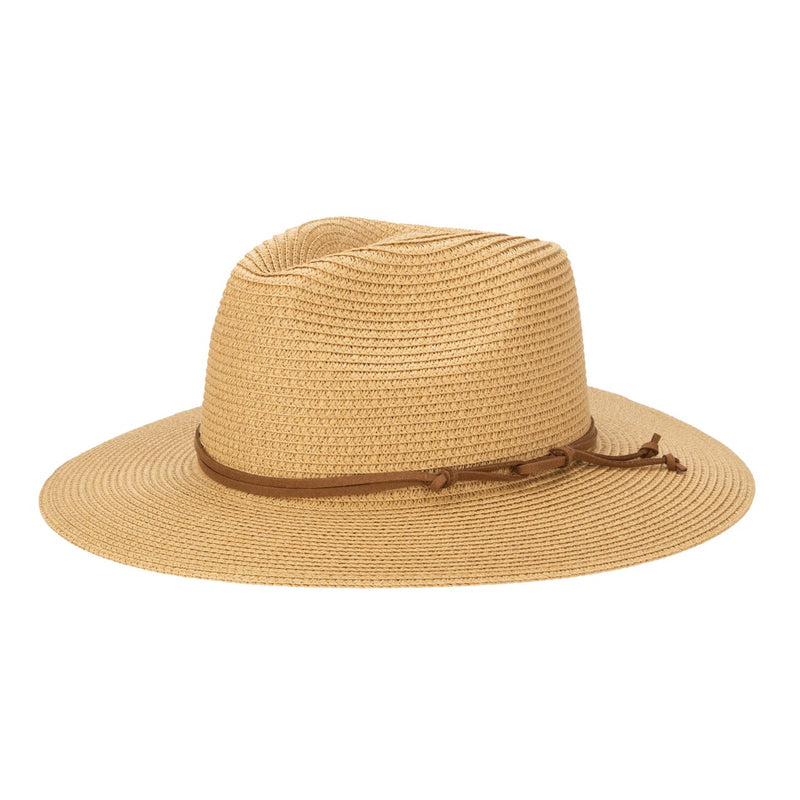 San Diego Hat Company - Paperbraid Fedora with Faux Suede
