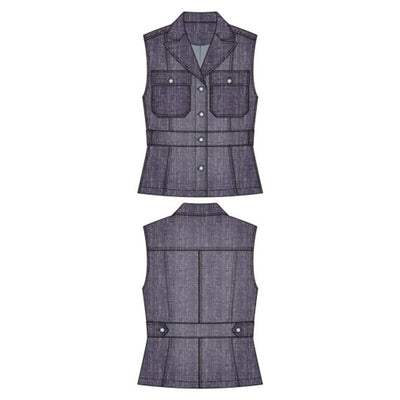 Liverpool Los Angeles - Womens Peplum Vest with Tab Detail