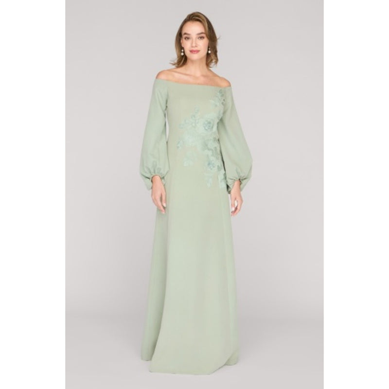 JS Collections - Womens Aria Embroidered Detail Gown