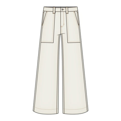 Liverpool Los Angeles - Womens Stride Hr Wide Leg Crp with Patch Pkt 26"