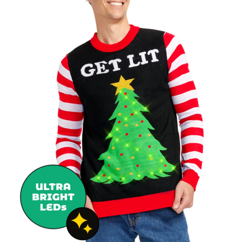 Tipsy Elves - Mens Get Lit Light Up Sweater