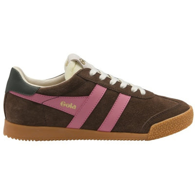 Gola - Womens Elan Sneakers - Dark Brown/Fluro Pink/Dark Khaki