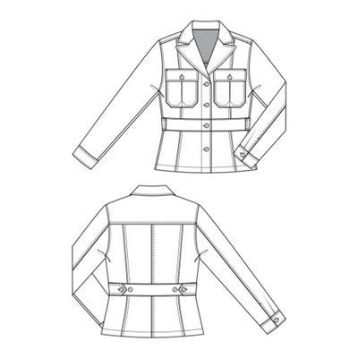 Liverpool Los Angeles - Womens Peplum Jacket with Tab Detail
