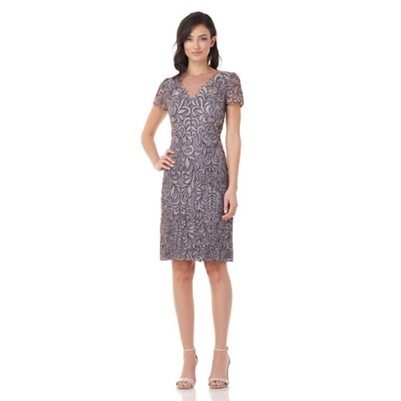 JS Collections - Womens Illusion V-Neck Ombre Cocktail