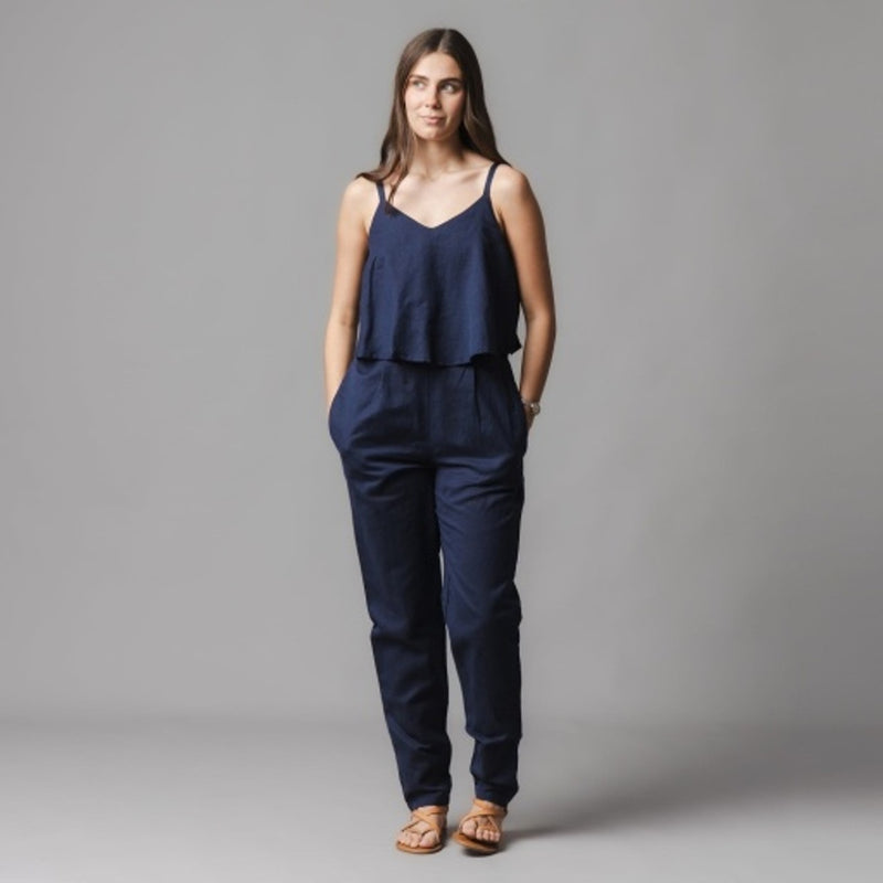 Hope & Henry - Womens Linen Jumpsuit