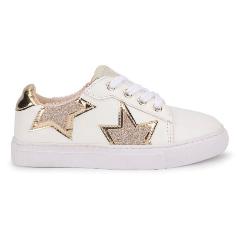 Yosi Samra - Kids Miss Harper Sneaker in White & Gold Kids