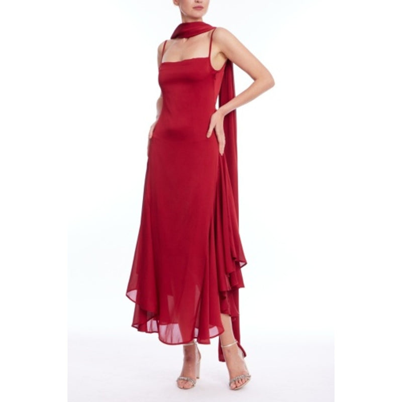 Badgley Mischka - Womens Tank Gwn with Scarf