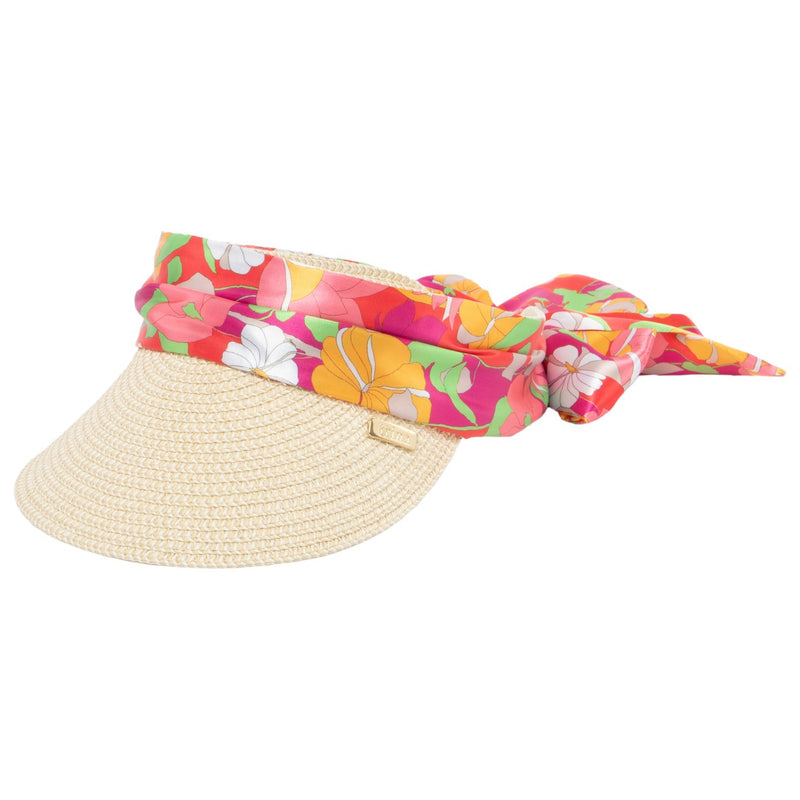 San Diego Hat Company - Trina Turk Paperbraid Visor with Satin Crown